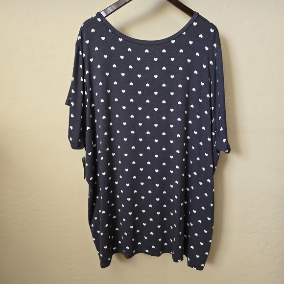 Torrid Gray Heart Slim Fit Super Soft Knit Tee Shirt - Picture 11 of 15